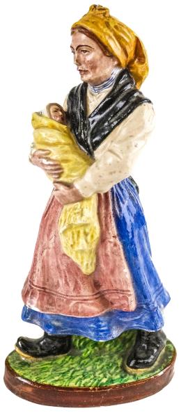 FIGURA EN CERÁMICA ESMALTADA "PUENTECESURES"