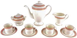 JUEGO DE CAFÉ EN PORCELANA INGLESA SEGUNDA MITAD S.XX