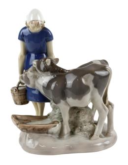 FIGURA EN PORCELANA DANESA "J&G" DEL ÚLTIMO TERCIO DEL S.XX