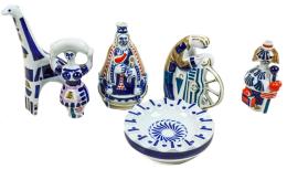 LOTE DE SEIS FIGURAS DE SARGADELOS DEL ÚLTIMO TERCIO S.X