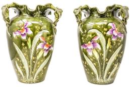 PAREJA DE JARRONES EN PORCELANA DEL PRIMER CUARTO DEL S.XX