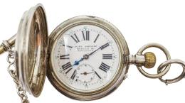 RELOJ DE BOLSILLO CON LEONTINA DEL S.XIX