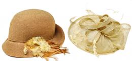 SOMBRERO Y TOCADO DE MEDIADOS DEL S.XX