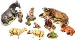 CONJUNTO DE FIGURAS DE PESEBRE DE MEDIADOS DEL S.XX