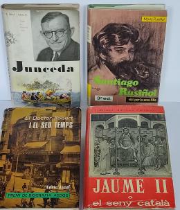 CUATRO LIBROS SOBRE ARTISTAS E HISTORIA CATALANAS.