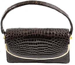 BOLSO EN PIEL DE COCODRILO DE LOS AÑOS 70