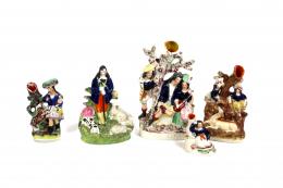 LOTE DE 5 FIGURAS STAFFORD DEL SEGUNDO TERCIO DEL S.XX