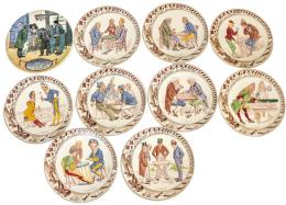 COLECCION DE PLATOS DE SARREGUEMINES DE PRINCIPIOS DEL S.XX