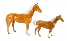 DOS CABALLOS EN PORCELNA "BESWICK"