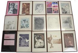 COLECCIÓN DE 15 LITOGRAFIAS ENMARCADAS