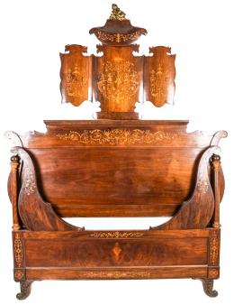 CAMA DE MATRIMONIO ISABELINA DEL ÚLTIMO TERCIO DE S. XIX