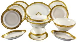 VAJILLA PARA 12 SERVICIOS EN PORCELANA DE LIMOGES