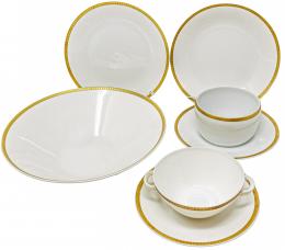 VAJILLA PARA 6 SERVICIOS EN PORCELANA SEGUNDA MITAD S.XX