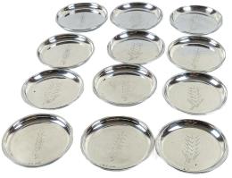 CONJUNTO DE 12 PLATITOS EN PLATA MEDIADOS S.XX