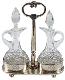 CONJUNTO DE VINAGRERAS EN PLATA DEL PRIMER TERCIO DEL S.XX