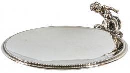 CENTRO DE MESA EN PLATA DE MEDIADOS DEL S.XX