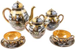 JUEGO DE TÉ JAPONÉS "SATSUMA" DEL SEGUNDO CUARTO DEL S.XX