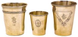 TRES VASOS DE PLATA