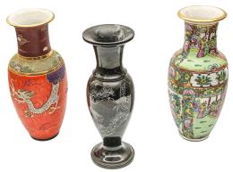 TRES JARRONES ORIENTALES