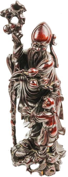 FIGURA ORIENTAL EN MADERA DE PALOROSA