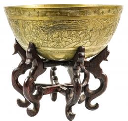 BOL DE BRONCE ORIENTAL DE MEDIADOS DE SIGLO XX