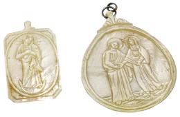 DOS MEDALLAS COLGANTE DEL S.XVIII