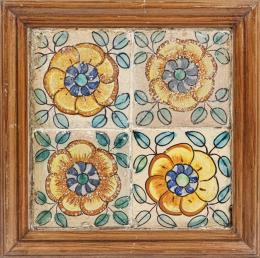 PLAFÓN DE CUATRO BALDOSAS DE MOSTRA S.XVIII