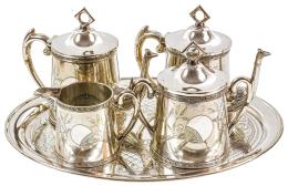 JUEGO DE CAFÉ MENESES DE MEDIADOS DE SIGLO XX