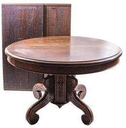 MESA DE COMEDOR EXTENSIBLE DE FINALES DE SIGLO XIX