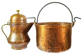 JARRA Y OLLA EN COBRE DEL PRINCIPIOS DEL S.XX