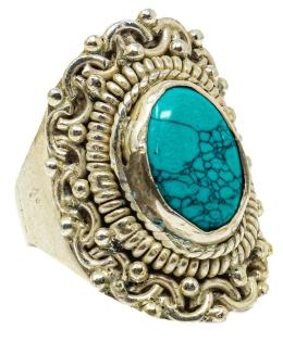 ANILLO DE PLATA CON TURQUENITA
