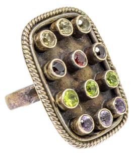 ANILLO DE PLATA CON COPAL
