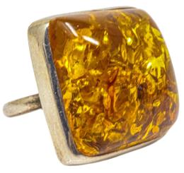 ANILLO DE PLATA CON COPAL