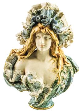 BUSTO DE PORCELANA AUSTRÍACA DE PRINCIPIOS DEL S.XX