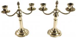 PAREJA DE CANDELABROS EN PLATA DEL PRIMER TERCIO DEL S.XX