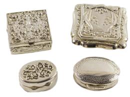 LOTE DE CUATRO CAJITAS DE PLATA
