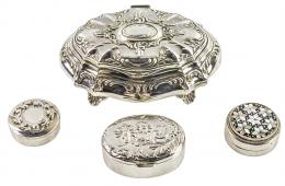 LOTE DE CUATRO CAJITAS DE PLATA
