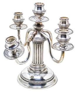 CANDELABRO DE PLATA DE MEDIADOS DE S. XX