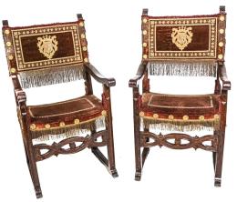 PAREJA DE SILLONES FRAILEROS DEL CIRCA 1800
