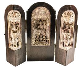PEQUEÑO ALTAR TRIPTICO ORIENTAL