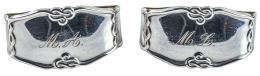 DOS ARGOLLAS EN PLATA DE MEDIADOS DEL S.XX