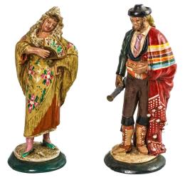 PAREJA DE PERSONAJES GOYESCOS DE MEDIADOS DEL S.XX