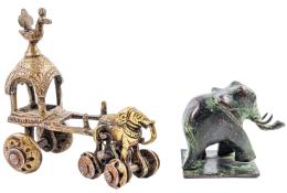 FIGURA DE BRONCE Y SELLO ORIENTALES