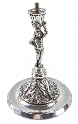 CANDELERO DE PLATA DE MEDIADOAS DE SIGLO XX