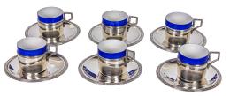 CONJUNTO DE SEIS TAZAS CON PLATO