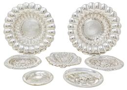 COLECCIÓN DE SIETE CENTRITOS DE PLATA