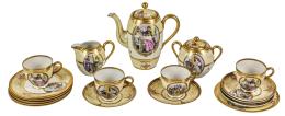 JUEGO DE CAFÉ DE PORCELANA VIENESA