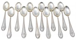 12 CUCHARITAS DE PLATA DEL PRIMER TERCIO DEL S.XX