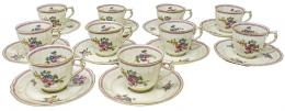 COLECCIÓN DE 10 TACITAS DE CAFÉ EN PORCELANA DE LIMOGES