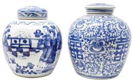 DOS TIBORS DE PORCELANA CHINA DEL PRIMER CUARTO DE SIGLO XX